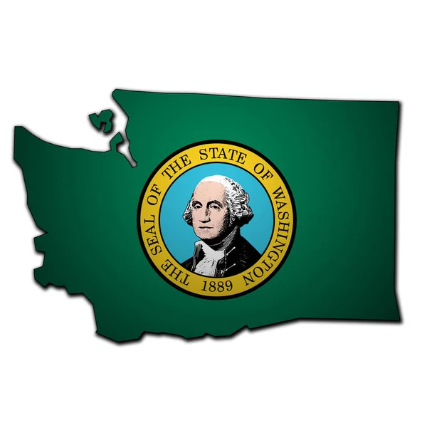 Bayraklı Washington eyaleti — Stok fotoğraf