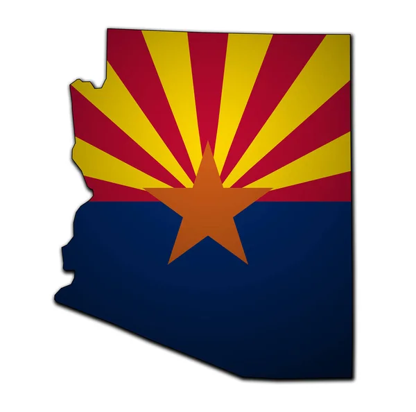 Bayrak ile Arizona devlet — Stok fotoğraf