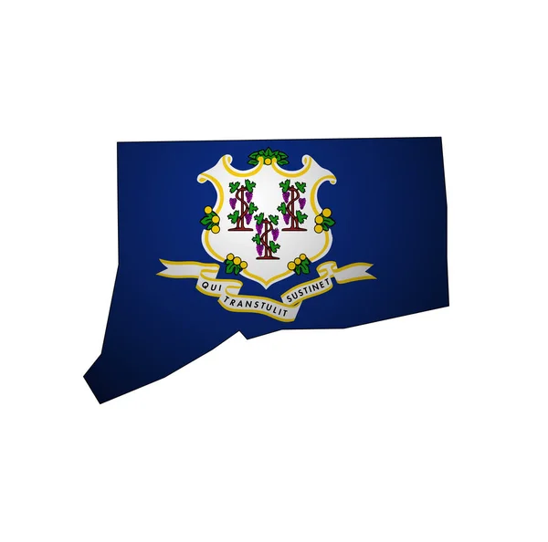 Connecticut State med flagga — Stockfoto