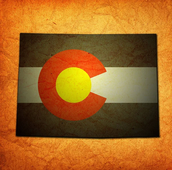Colorado state with flag
