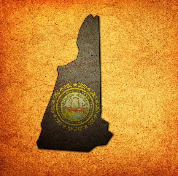New Hampshire State med flagga — Stockfoto
