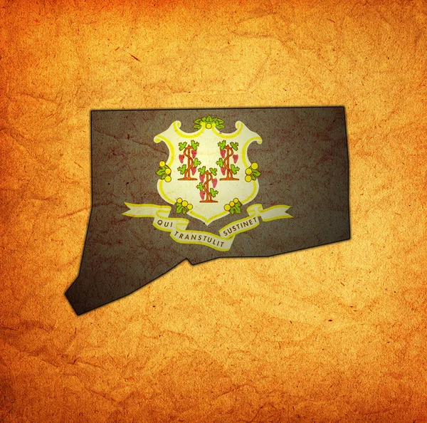 Stan Connecticut z flagą — Zdjęcie stockowe