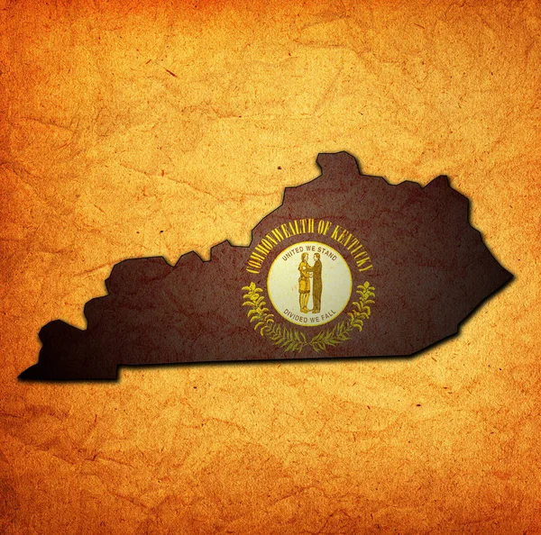 Kentucky State met vlag — Stockfoto