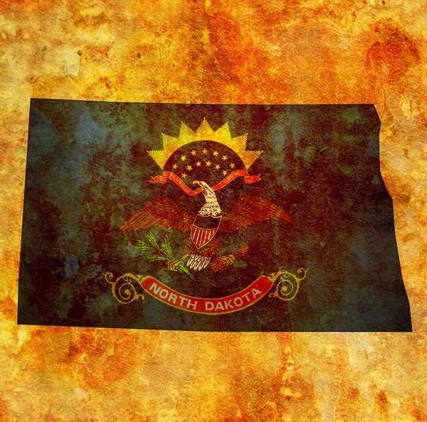 ध्वज के साथ उत्तरी डकोटा राज्य — स्टॉक फ़ोटो, इमेज