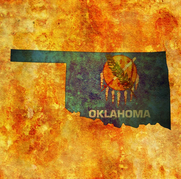 Bayrak ile Oklahoma devlet — Stok fotoğraf