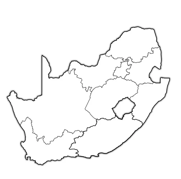 Nástin správní mapy Jižní Afriky — Stock fotografie