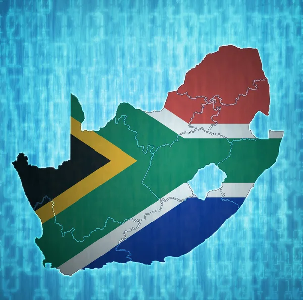 Översikt över administrationen karta över Sydafrika — Stockfoto