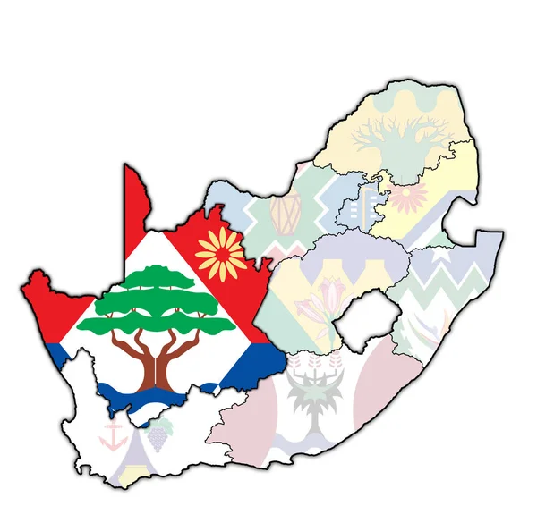 Регион Северный мыс на карте Южной Африки — стоковое фото