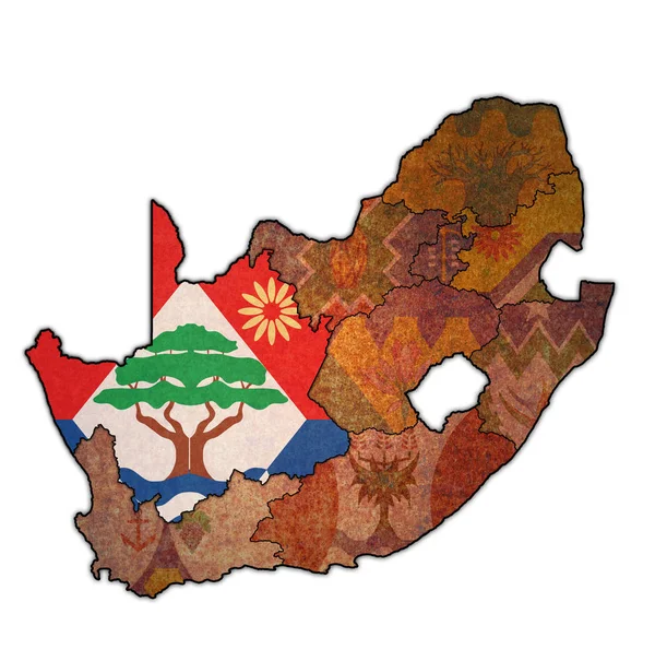 Severní mys na administrativní mapě Jižní Afriky — Stock fotografie