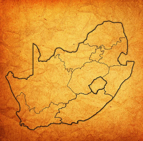 Güney Afrika yönetim haritasının ana hatlarını — Stok fotoğraf