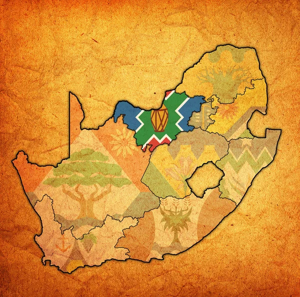 Nordvästra regionen om administration karta över Sydafrika — Stockfoto