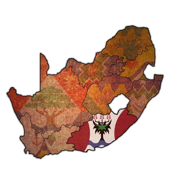 Região de cabo oriental no mapa da administração da África do Sul — Fotografia de Stock