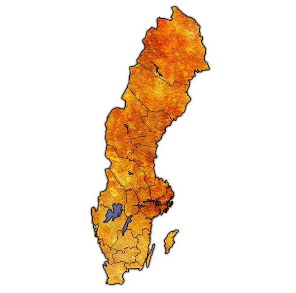 Mapa de los condados suecos —  Fotos de Stock