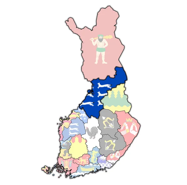 Regio Noord-Österbotten met vlag — Stockfoto