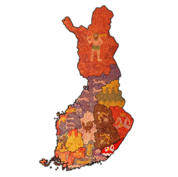 Южно-Карельская область с флагом — стоковое фото