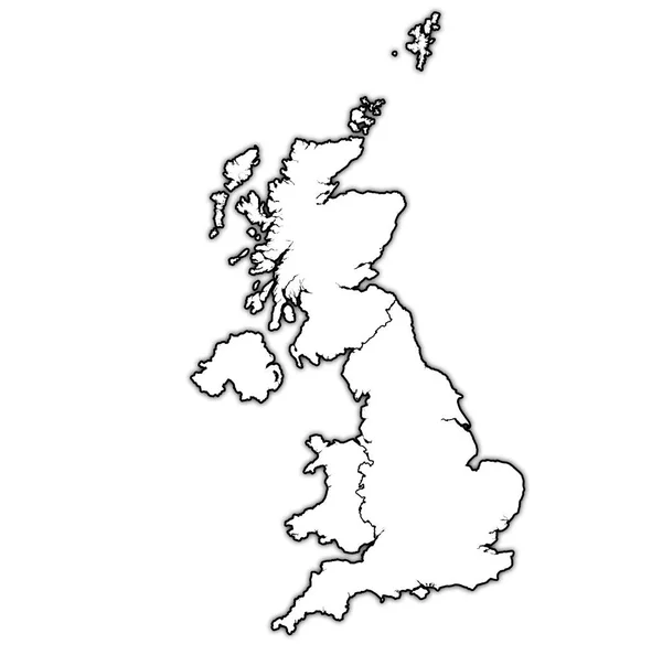 英国与成员国的政治地图 — 图库照片