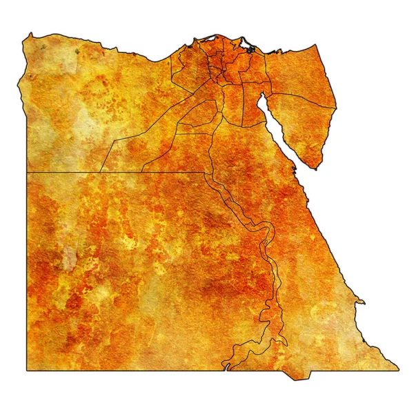 Mısır admistration haritası — Stok fotoğraf