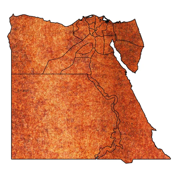 Mısır admistration haritası — Stok fotoğraf