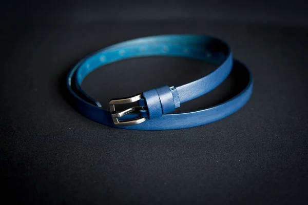 Women's blue belt — Stock Photo, Image