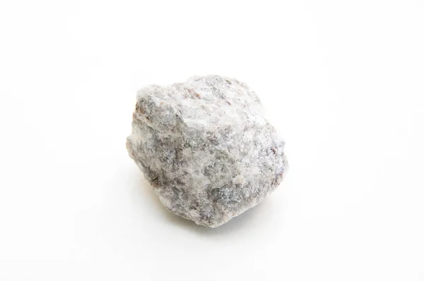 Detalj Vit Glimmer Granit Isolerad Över Vit Bakgrund — Stockfoto