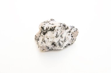 Beyaz arkaplan üzerinde izole granit detayı