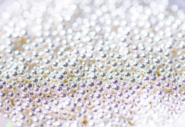 Beautiful White Manicure Accessories Beads — Stock Photo, Image