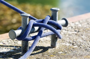 Sailingboat hawser at Lake Balaton, Macaristan