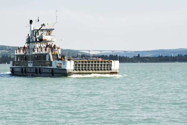Ferry Ship Lake Balaton July 2018 Tihany Hungary — Stock Photo, Image