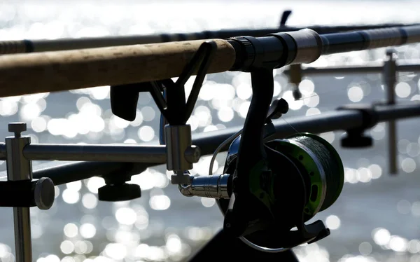 Equipo Pesca Lago Balaton Hungría —  Fotos de Stock