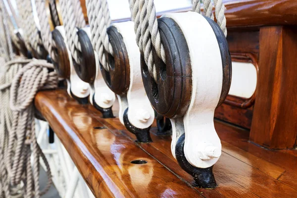 Rigging Old Sailing Ship — Stockfoto