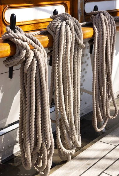 Takelage Auf Altem Segelschiff — Stockfoto