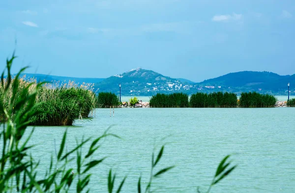 Día Tormenta Lago Balaton Hungría — Foto de Stock