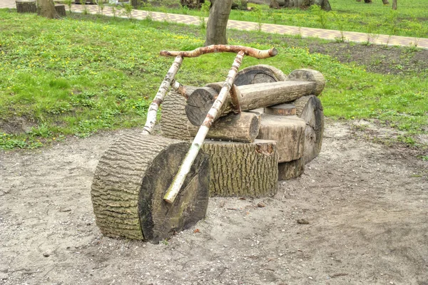 Kalininingrad Rusia Abril 2018 Motocicleta Divertida Parque Moris Bekker Pueblo —  Fotos de Stock