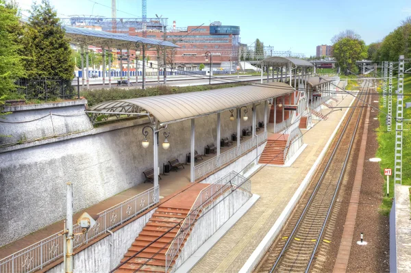 Kaliningrad Russland Mai 2018 Der Zweistöckige Bahnsteig Des Nordbahnhofs — Stockfoto