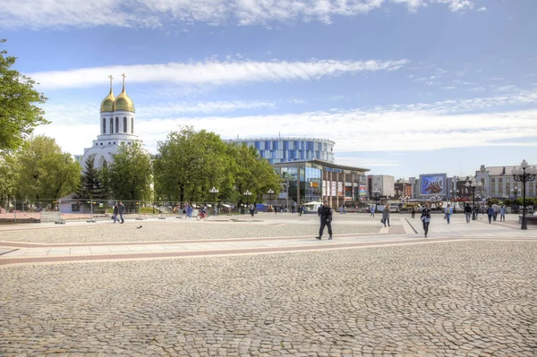 Kaliningrad Rusko Může 2018 Vítězného Náměstí Hlavní Náměstí Cit — Stock fotografie