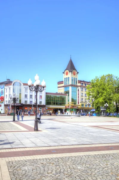 Kaliningrad Ryssland Maj 2018 Shopping Center Byggnad Victory Square — Stockfoto