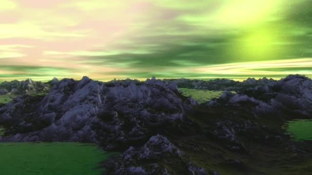 판타지 행성입니다 그리고 물입니다 애니메이션입니다 파노라마입니다 — 비디오