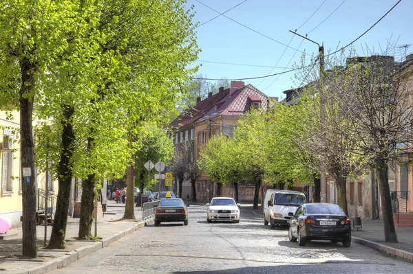 Sovetsk Rosja Może 2018 Miasto Krajobraz Shkolnaya Street Mieście Sovetsk — Zdjęcie stockowe