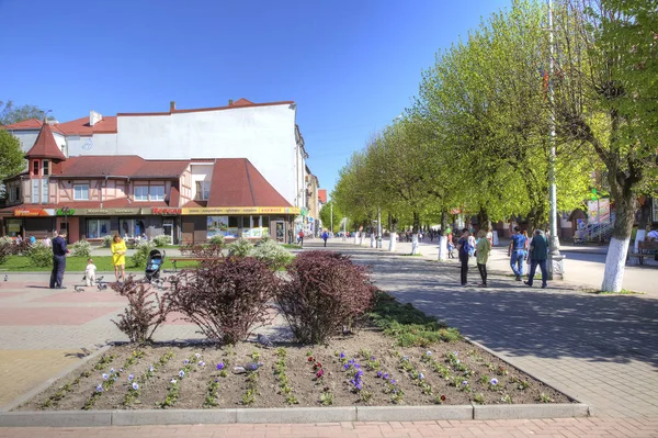 Sovetsk Rusya Federasyonu 2018 Olabilir Şehir Manzarası Zafer Caddesi Sovetsk — Stok fotoğraf