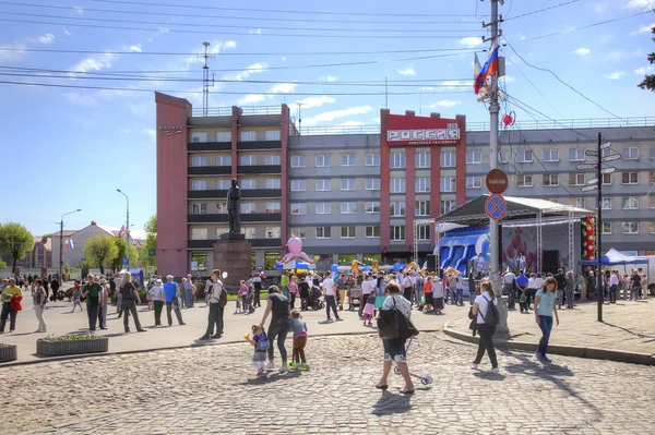 Sovetsk Russland Mai 2018 Stadtlandschaft Lenin Platz Der Stadt Sowetsk — Stockfoto