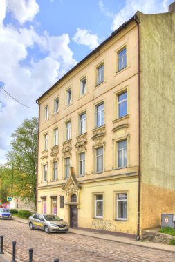 Chernyakhovsk, Rusya Federasyonu - 03.2018 olabilir: Mimari anıt. Fransız İmparatoru Napolyon Bonapart Haziran 1812 hangi evinde kaldı 