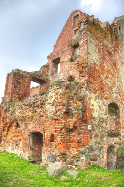 Las Ruinas Del Castillo Insterburg Estructura Defensiva Medieval Prusia Oriental — Foto de Stock