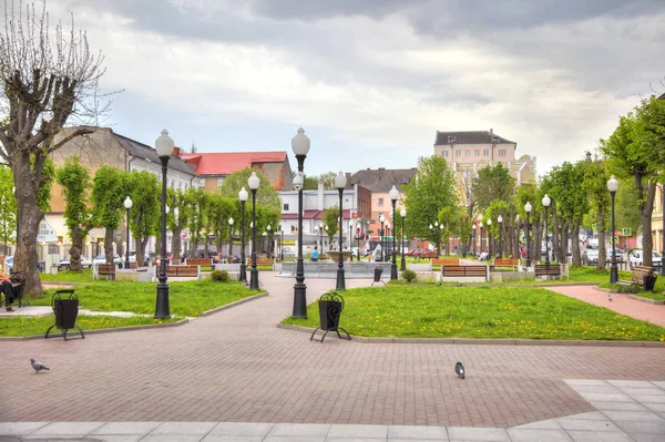 Chernyakhovsk Rusia Mayo 2018 Plaza Lenin Centro Administrativo Ciudad Lugar —  Fotos de Stock