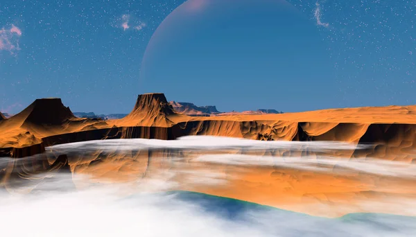 판타지 행성입니다 일러스트 — 스톡 사진