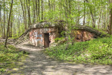 Kaliningrad, Rusya Federasyonu - Nisan 30.2018: Kaliningrad Bölge Müzesi, tarihi ve Sanat Fort No.5 dalı. Bir askeri kale kalıntıları