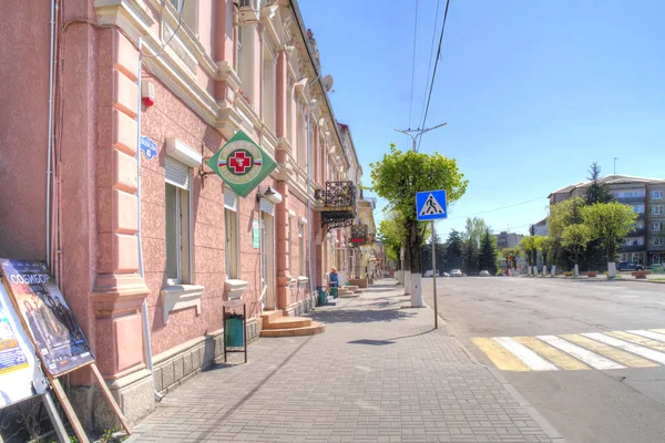 Neman Russland Mai 2018 Stadtbild Innenstadt Siegesstraße — Stockfoto