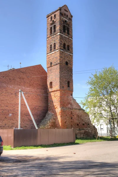 Ciudad Neman Región Kaliningrado Ruinas Una Antigua Iglesia Evangélica — Foto de Stock
