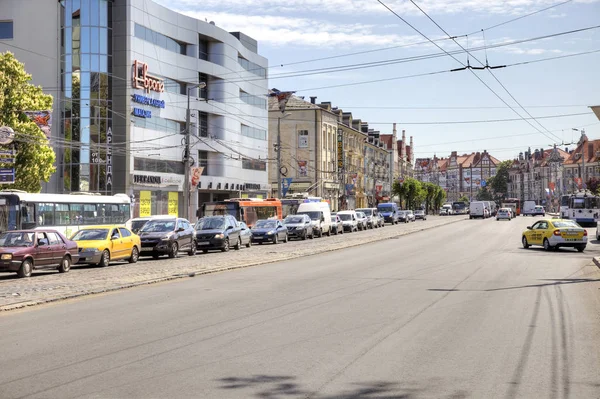 Kaliningrad Ryssland Maj 2018 Main Genomfartsled Staden Leninsky Prospect — Stockfoto