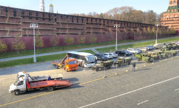 Moscú Rusia Noviembre 2018 Camiones Época Gran Guerra Patria Estacionados — Foto de Stock