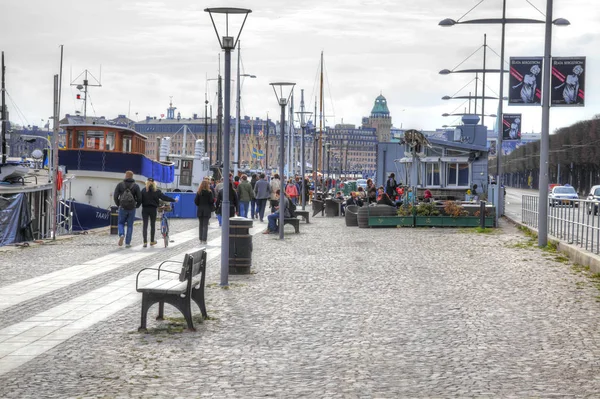 Stockholm Švédsko Může 2013 Město Nábřeží Historickém Centru Města — Stock fotografie